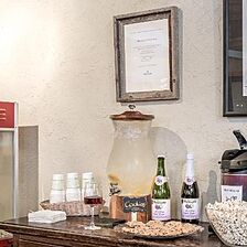Complementary coffee service in lobby and business center