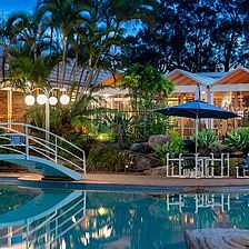 Pool at night