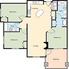 Club Wyndham Steamboat Springs — Three-bedroom suite floorplan