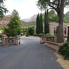 Entrance to resort