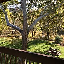 Creekside bedroom view