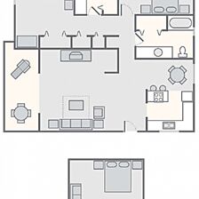 Pono Kai — 2-bedroom loft floorplan
