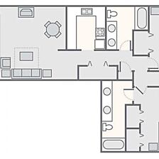 Pono Kai — 2-bedroom unit floorplan