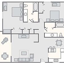 Pono Kai — 2-bedroom unit floorplan