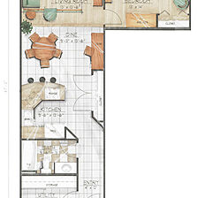 Midtown Village — - Classic One Bedroom Floor Plan