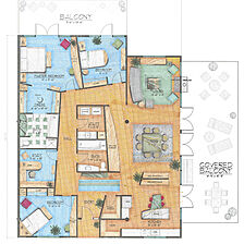 Midtown Village — - Euro Deluxe Three Bedroom Floor Plan