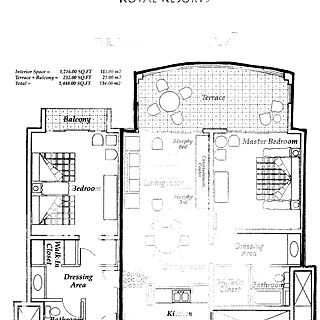 The Royal Sea Aquarium Resort — Floorplan of Villa