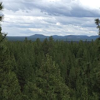 The Inn of the Seventh Mountain — View of the Paulinas from the Balcony