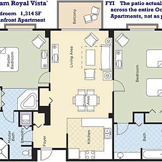 Club Wyndham Royal Vista — Sample Unit Floorplan