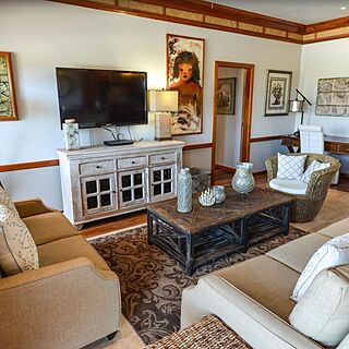 Captain Morgan's Vacation Beach Club — Sample unit living area