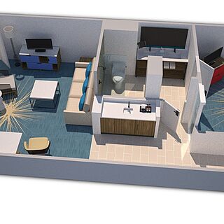 Renaissance Wind Creek Aruba - Marina Tower &mdash; Sample one-bedroom layout