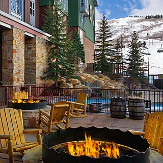 Marriott's MountainSide at Park City — Poolside Firepit Area