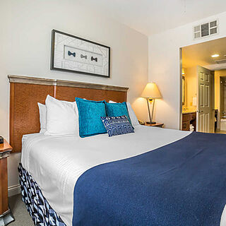 Bluegreen Club 36 — One-bedroom deluxe bedroom; Two-bedroom combined includes this unit and the other one-bedroom unit.