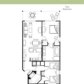 Hyatt Wild Oak Ranch — Sample unit floorplan