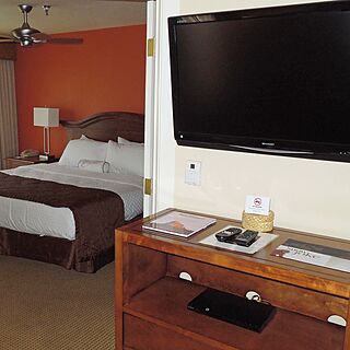 Villas de Santa Fe — Sample unit bedroom and living area