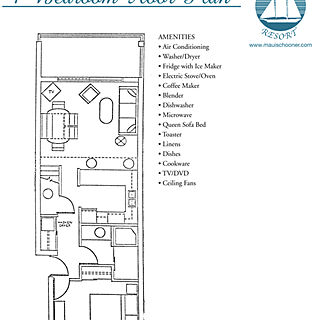 Maui Schooner — One-Bedroom Floorplan