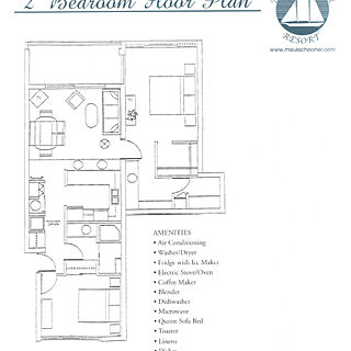 Maui Schooner &mdash; Two-Bedroom Floorplan