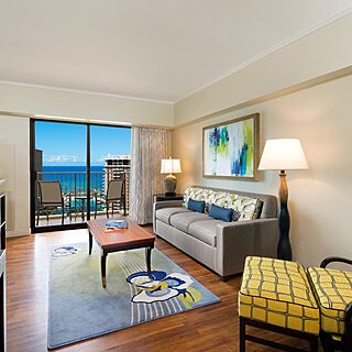 Hilton Grand Vacations at Hilton Hawaiian Village &mdash; Living Area
