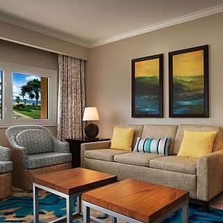 Marriott's St. Kitts Beach Club — Sample unit living area