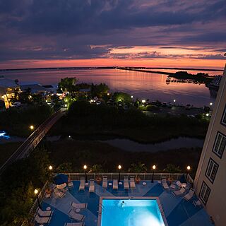 Coconut Malorie Resort — Sample night view from balcony
