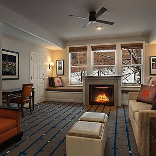 Marriott's Summit Watch — Sample Living Area With Firepit