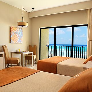 The Royal Sands — Sample Bedroom With Attached Balcony