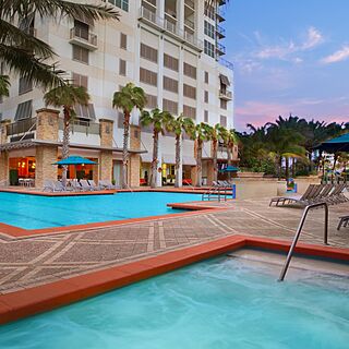 Marriott's Oceana Palms — Pools with Loungers and Umbrellas Near Pool Bar