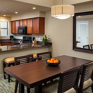 Westin Desert Willow — Sample Dining area and full kitchen in larger one-bedroom and two-bedroom villas.
