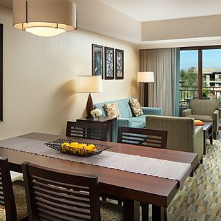 Westin Desert Willow — Sample Living and dining area in larger one-bedroom and two-bedroom villas.