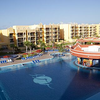 Royal Haciendas — Pool Area With Loungers and Umbrellas