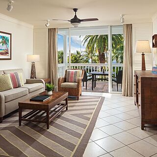 Hyatt Sunset Harbor Resort — Sample Living area in one- and two-bedroom units.