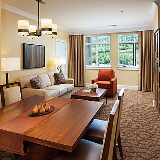 The Westin Riverfront Mountain Villas — Sample Dining and living area in one- and two-bedroom villas