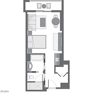 Disney's Riviera Resort — Sample Deluxe Studio floorplan