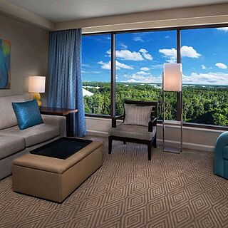 Bay Lake Tower at Disney's Contemporary Resort — Sample living area in two-bedroom villas
