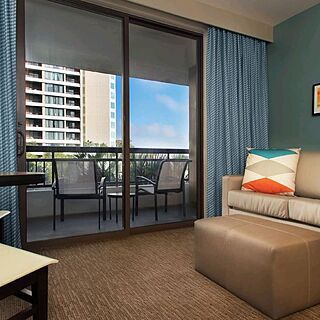 Bay Lake Tower at Disney's Contemporary Resort — Sample living area - studio unit