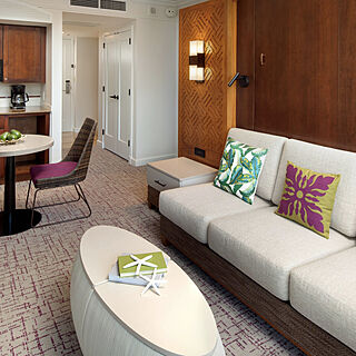 Marriott's Kauai Beach Club — Sample Living Area and Kitchenette