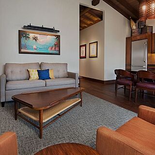Disney's Polynesian Villas & Bungalows — Sample Bungalow Living Area