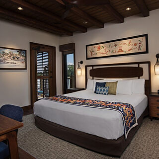 Disney's Polynesian Villas & Bungalows — Sample Bungalow Bedroom