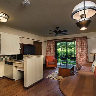 Boulder Ridge Villas at Disney's Wilderness Lodge — Sample living area in one- and two-bedroom units