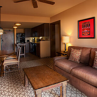 Disney's Animal Kingdom Villas - Kidani Village — Sample One-Bedroom Villa Living Area