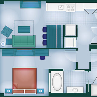 Copper Creek Villas & Cabins at Disney's Wilderness Lodge — One-bedroom Villa Floorplan
