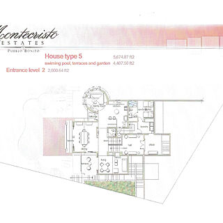 Montecristo Estates by Pueblo Bonito — Five-Bedroom Entrance Level Floorplan