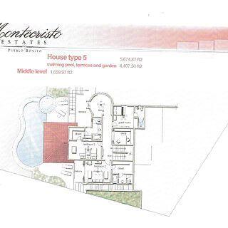 Montecristo Estates by Pueblo Bonito — Five-Bedroom Middle Level Floorplan