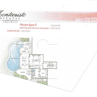 Montecristo Estates by Pueblo Bonito &mdash; Five-Bedroom Lower Level Floorplan