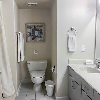 Riviera Beach and Shores Resort — Sample Bathroom