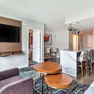 Hilton Grand Vacations at the Flamingo — Sample Living Area