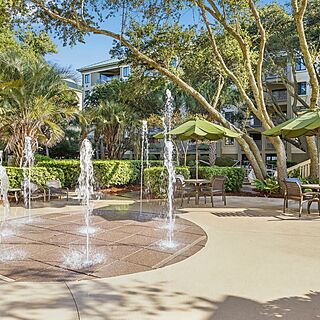 Marriott's Barony Beach Club — Kid's Splash Pad With Shaded Seating