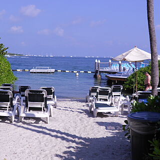 private beach area