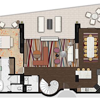 Villas at Disneyland Hotel — Three-Bedroom First Level Floorplan