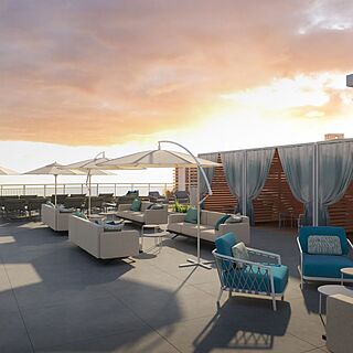 Marriott Vacation Club, Waikiki &mdash; Rooftop Deck Conceptual Rendering
